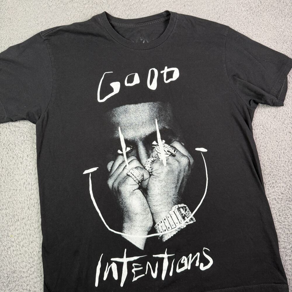 XO Nav Shirt Mens L Black Good Intentions Tour Tee Rap Hop Hop Concert Band